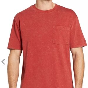 NWT MEN'S SHIRTS POCKET SS TEE COMET WASHDEEP RED